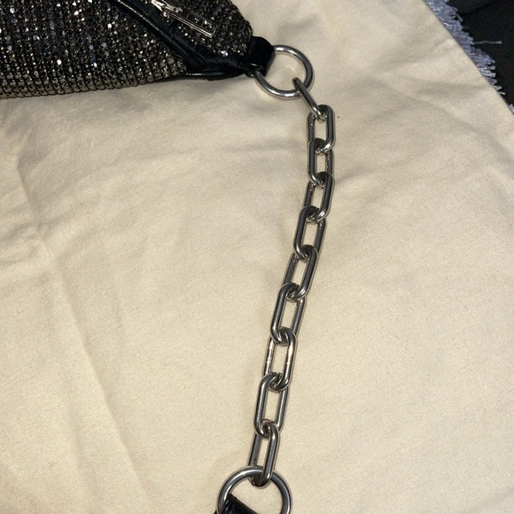 Preloved Alexander Wang bum bag with rhinestones excellent condition silver HW. - Picture 6 of 12